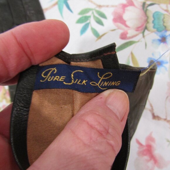 New NOS Dead Stock Brown French Kid Leather Gloves--Size 7 1/2----#18,015--08/20 - Picture 3 of 5